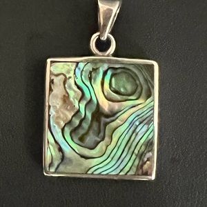 Abalone and sterling pendant